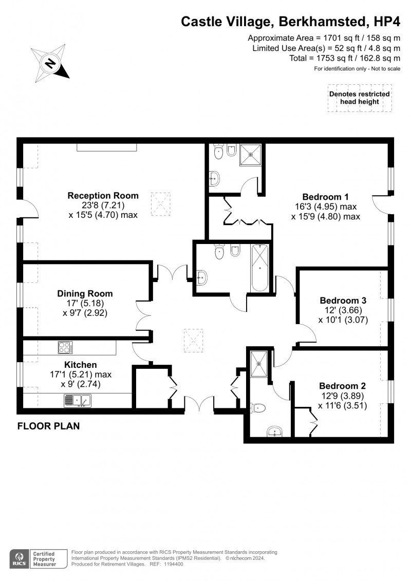 Floorplan for Berkhamsted, Hertfordshire