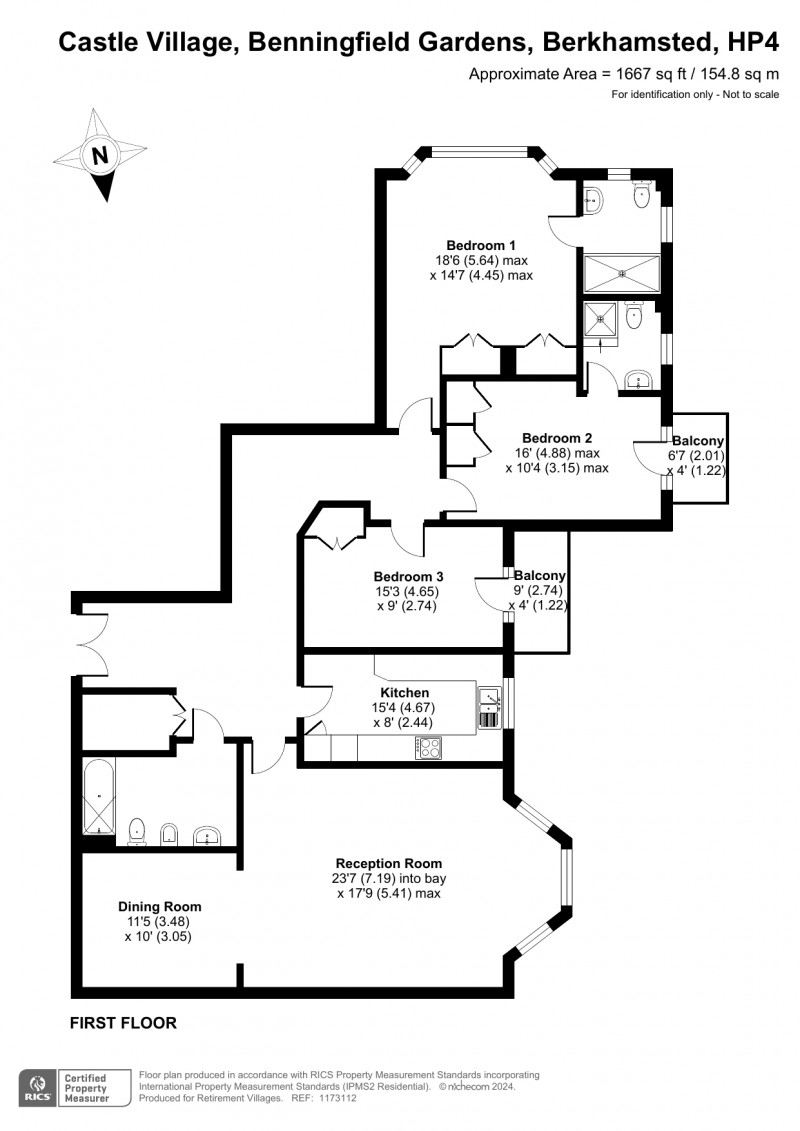 Floorplan for Castle Village, Berkhamsted, Hertfordshire