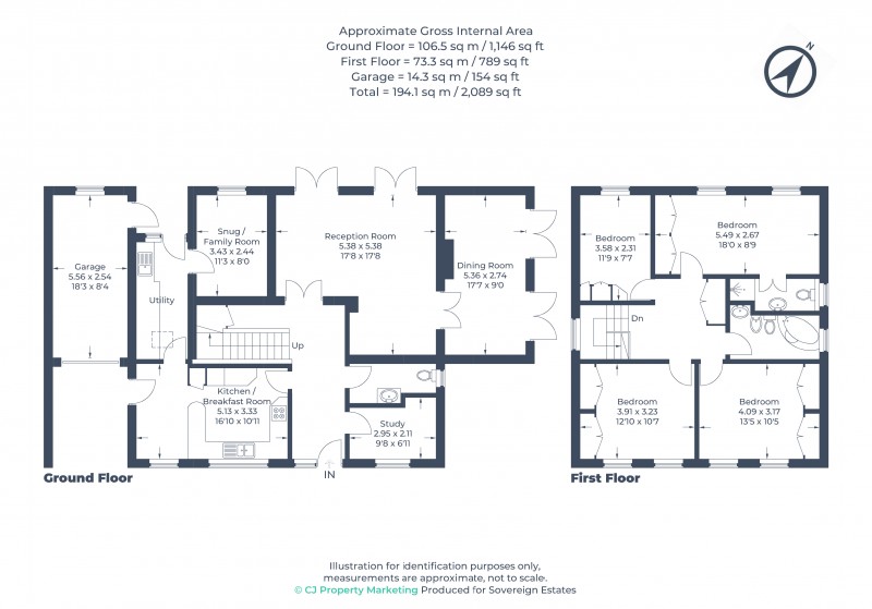 Floorplan for Off Shootersway Lane, Berkhamsted, Hertfordshire