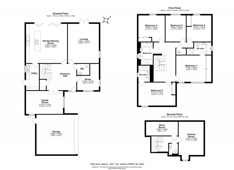 Floorplan for Berkhamsted, Hertfordshire