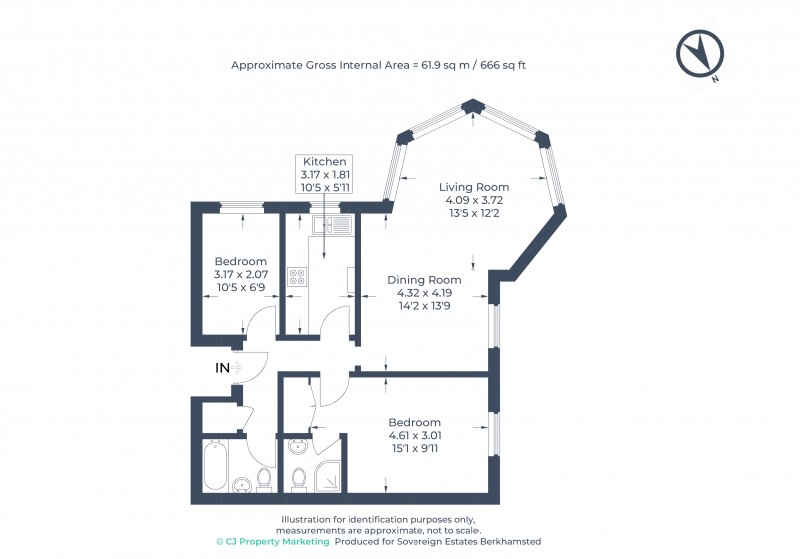 Floorplan for Berkhamsted, Hertfordshire