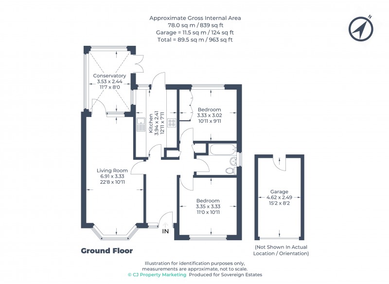 Floorplan for Northchurch, Berkhamsted, Hertfordshire